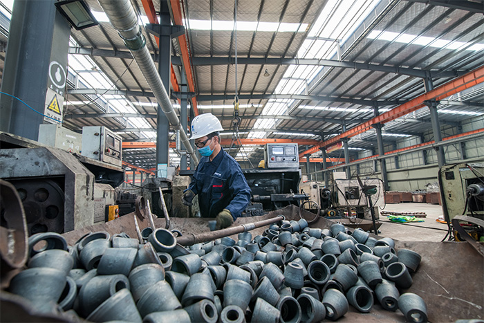 临汾网架配件-锥头加工车间